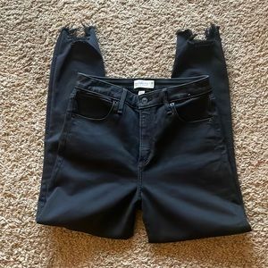 Abercrombie Curve Love Black high rise super skinny ankle jeans